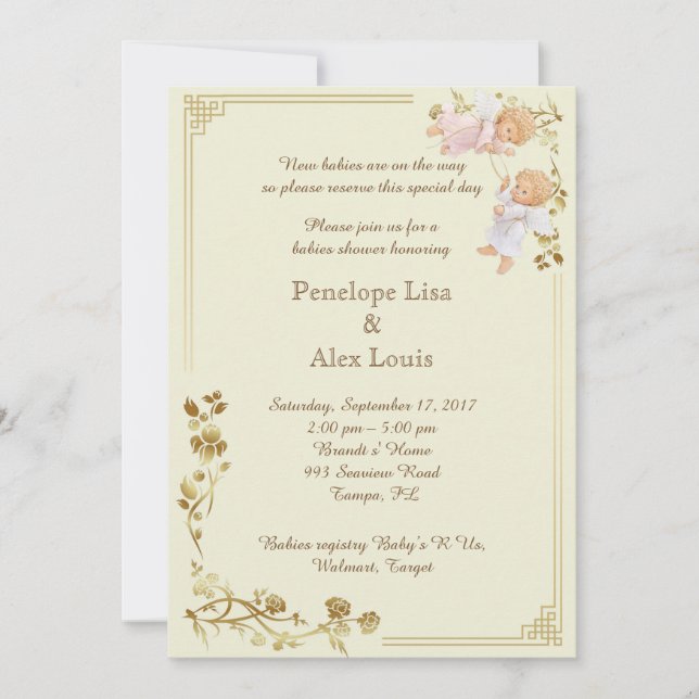 Babydusche Einladung (Vorderseite)