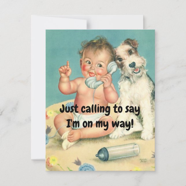 Babydusche Einladung (Vorderseite)