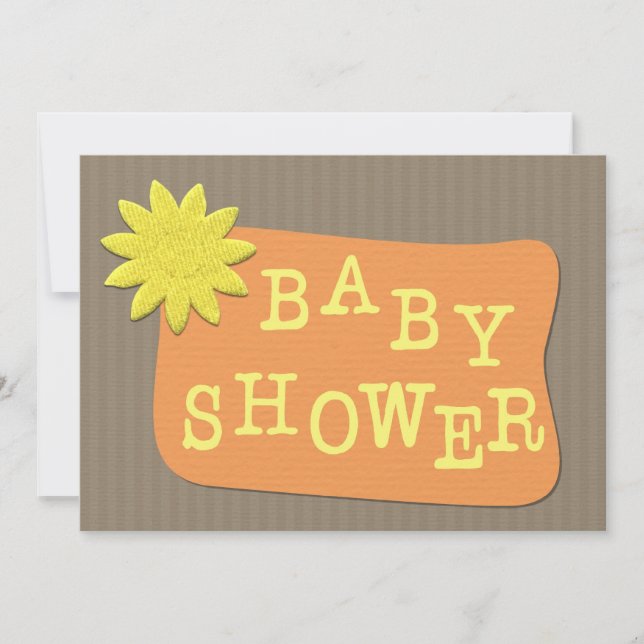 Babydusche Einladung Vorlage (Vorderseite)