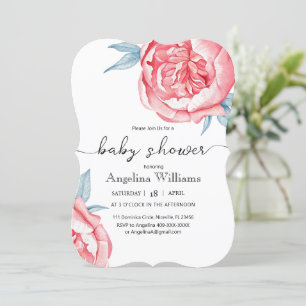 Babydusche Einladungen Blume