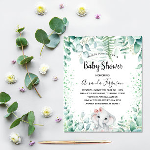 Babydusche Elefant eucalyptus — Haushaltsausschrei Flyer