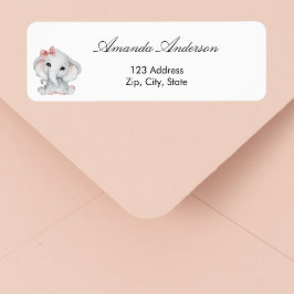 Babydusche Elefant Rose Gold Rücksendeadresse