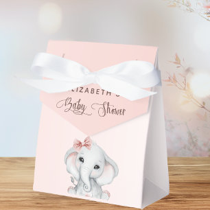 Babydusche Elefantenmädchen Schwarze Rose Gold Geschenkschachtel