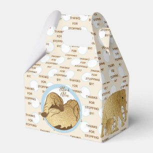 Babydusche Elephant Mama und Baby Geschenkschachtel