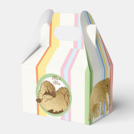 Babydusche Elephant Mama und Babystreifen Geschenkschachtel