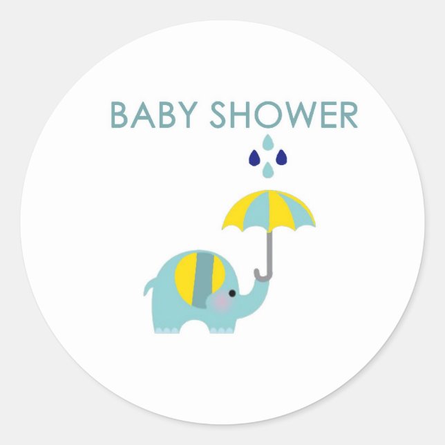 Babydusche Elephant Sticker (Vorderseite)
