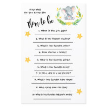 Babydusche Elephant Wie gut Sie wissen, Karte