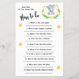 Babydusche Elephant Wie gut Sie wissen, Karte