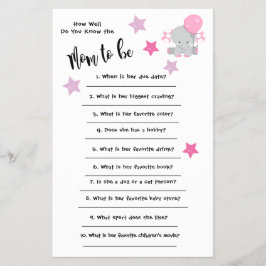 Babydusche Elephant Wie gut Sie wissen, Karte