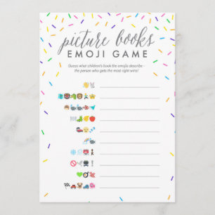 Babydusche Emoji Game Card - Bilderbücher Programm