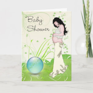 Babydusche Erde Mutterkarte Einladung