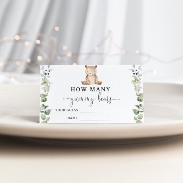 Babydusche erraten, wie viele Gummibären Begleitkarte (Von Creator hochgeladen)