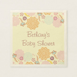 Babydusche Extravagant Moderne Blüte Serviette