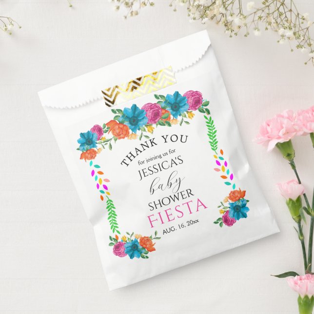 Babydusche Fiesta Floral Gastgeschenk Bag Geschenktütchen (Versiegelt)