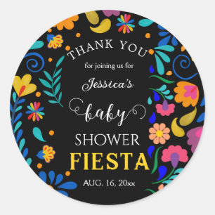 Babydusche Fiesta mexikanisches Gastgeschenk Runder Aufkleber