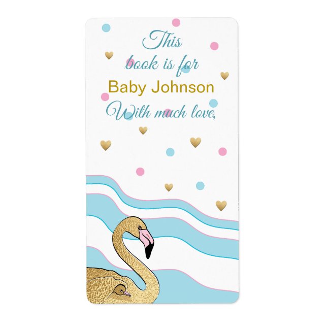 Babydusche "Flamingo Mommy" Buchzeichen Sheet von  (Vorne)