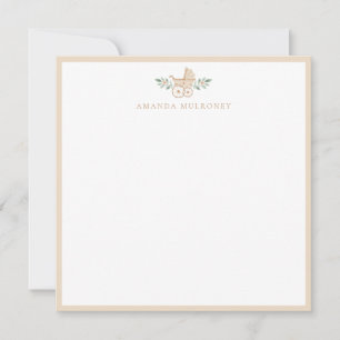 Babydusche Flat Danke Note Card