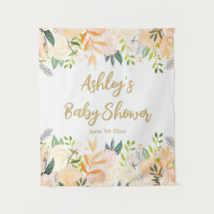 Babydusche Foto Stand Hintergrund Blumenprop Gold Wandteppich