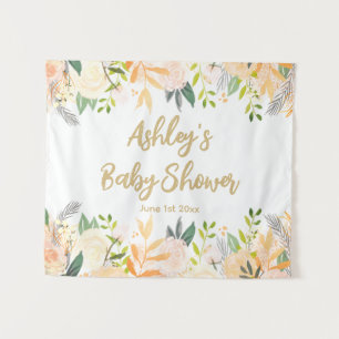 Babydusche Foto Stand Hintergrund Blumenprop Gold Wandteppich