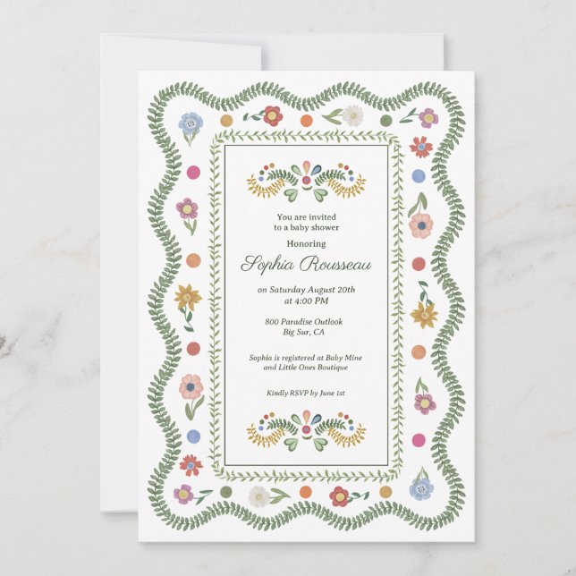 Babydusche für Babys Einladung (Vorderseite)