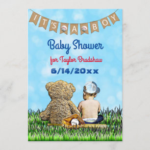 Babydusche für Baseball Einladung