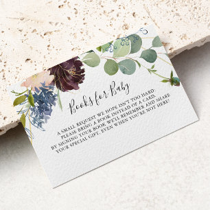 Babydusche für Burgundy Blumengrün auf Anfrage Begleitkarte