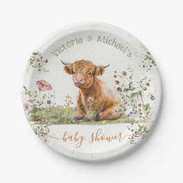 Babydusche für die Wildblume Highland Pappteller