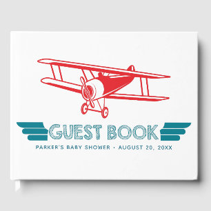 Babydusche für Flugzeuge Gästebuch