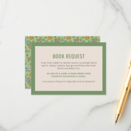 Babydusche für Grünholztiere Begleitkarte