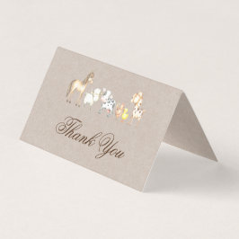 Babydusche für Landtiere Danke, dass Sie eine Falt