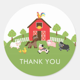 Babydusche für Landtiere Danke, dass Sie Sticker b