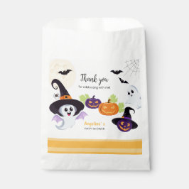 Babydusche für Little Boo Halloween Fanzentaschen. Geschenktütchen
