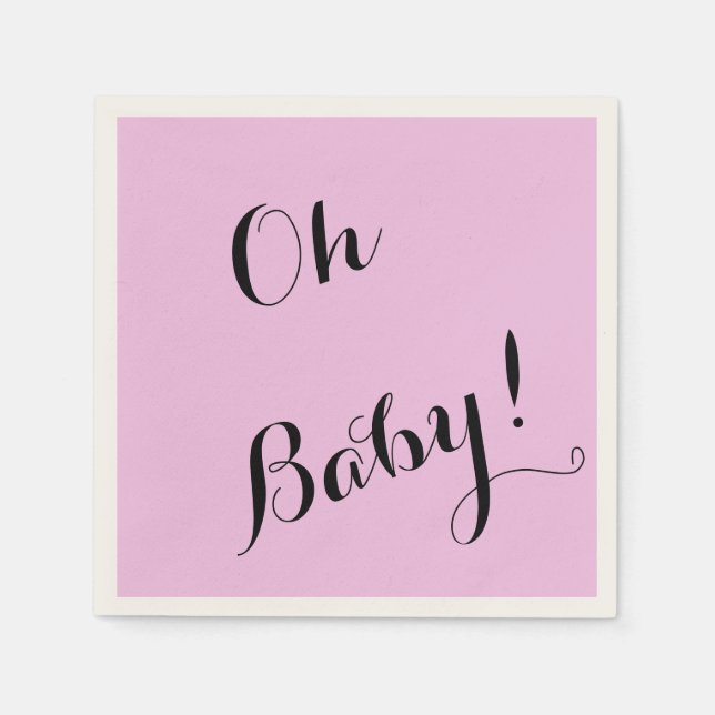 Babydusche für Mädchen Serviette (Vorderseite)