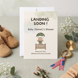 Babydusche für militärische Familien Einladung