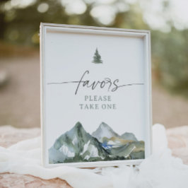 Babydusche für Mountain Boy - Lieblingszeichen Poster