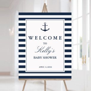 Babydusche für Nautical Anchor Begrüßungszeichen Poster