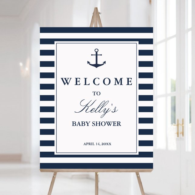 Babydusche für Nautical Anchor Begrüßungszeichen Poster (Von Creator hochgeladen)