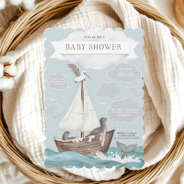 Babydusche für Nautical Boat Einladung