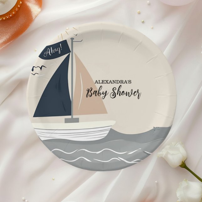 Babydusche für Nautical Boat Pappteller (Von Creator hochgeladen)