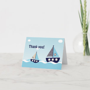 Babydusche für Nautical Sailboat Vielen Dank Dankeskarte
