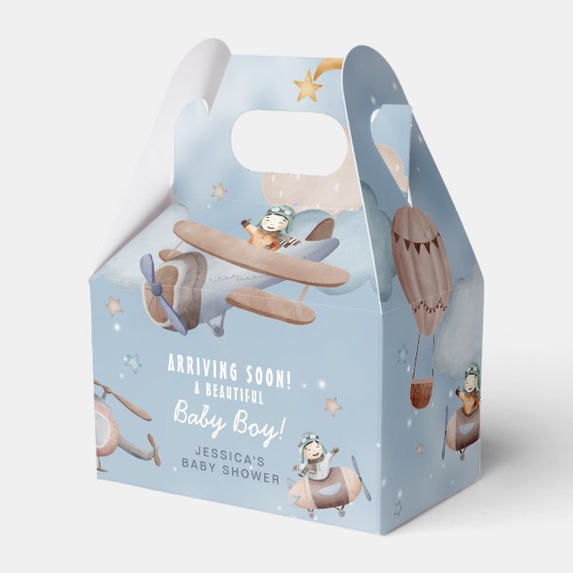 Babydusche für niedliche Luftfahrzeuge Geschenkschachtel (Vorderseite)