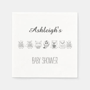 Babydusche für niedliche Nächte Serviette