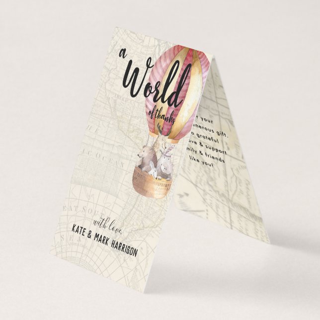 Babydusche für Reisen | Dankeschön (Vorderseite)