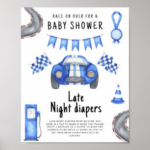 Babydusche für Rennen Spätnacht Poster