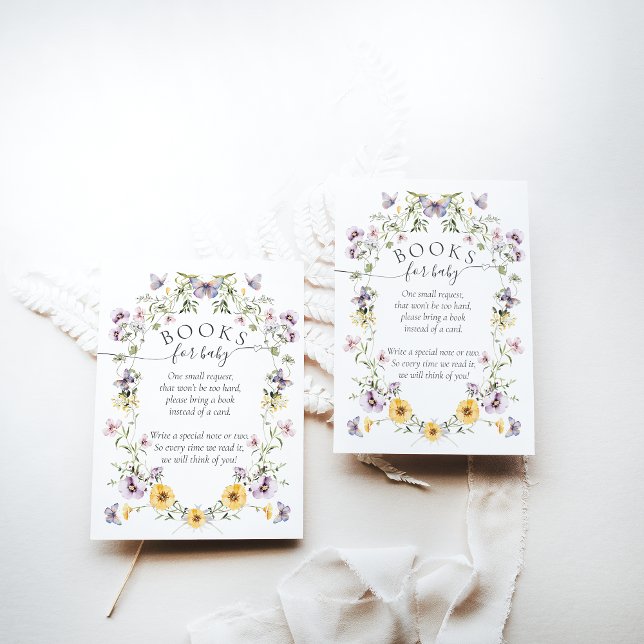 Babydusche für Schmetterlinge Wildblume Buchanfrag Begleitkarte (Von Creator hochgeladen)