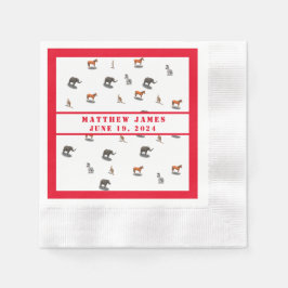 Babydusche für verschiedene Tiere Serviette