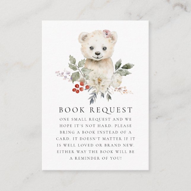 Babydusche für Wasserfarben-Polar Begleitkarte (Vorderseite)