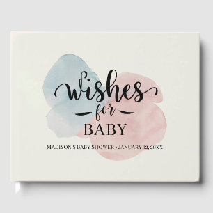 Babydusche für Wasserfarben - Wünsche für Babys Gästebuch