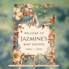 Babydusche für Wildblumen mit Kernbrenner Willkomm Acrylschild