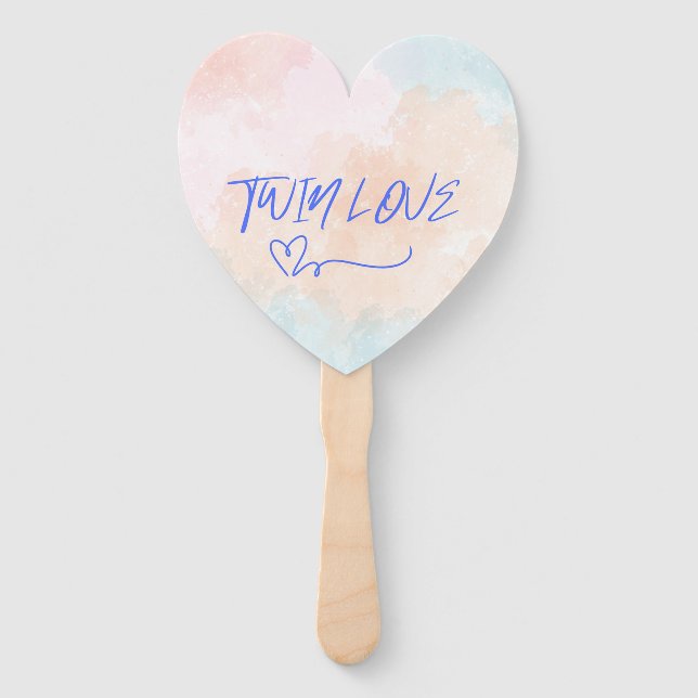 Babydusche für zwei Lieben Fächer (Vorderseite)